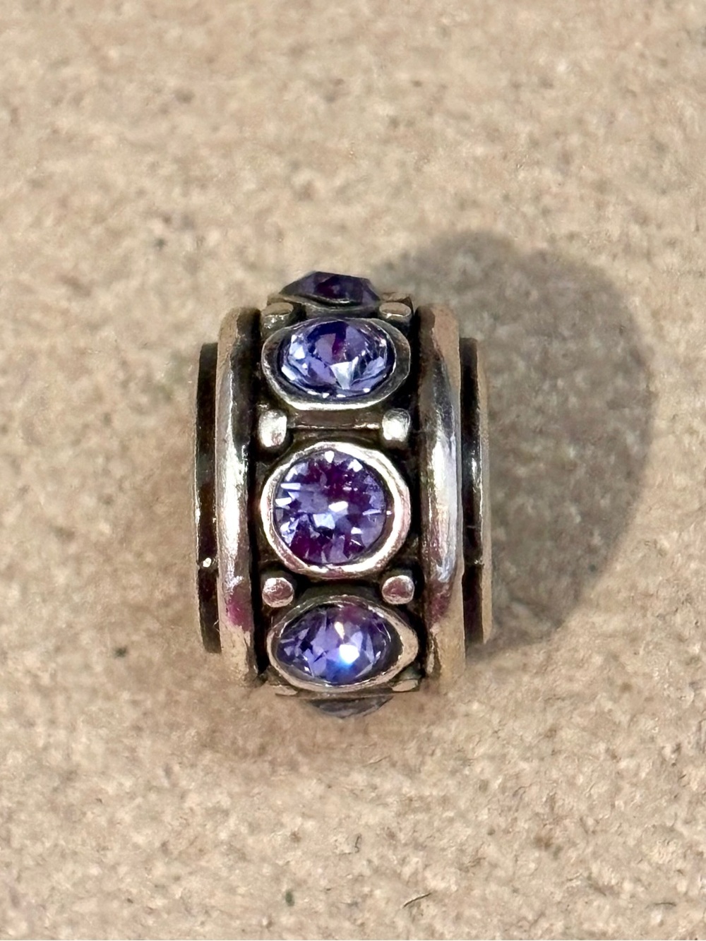 🆕Listing! Brighton Glam Spacer in Lilac Bead w. round lavender crystals Retired